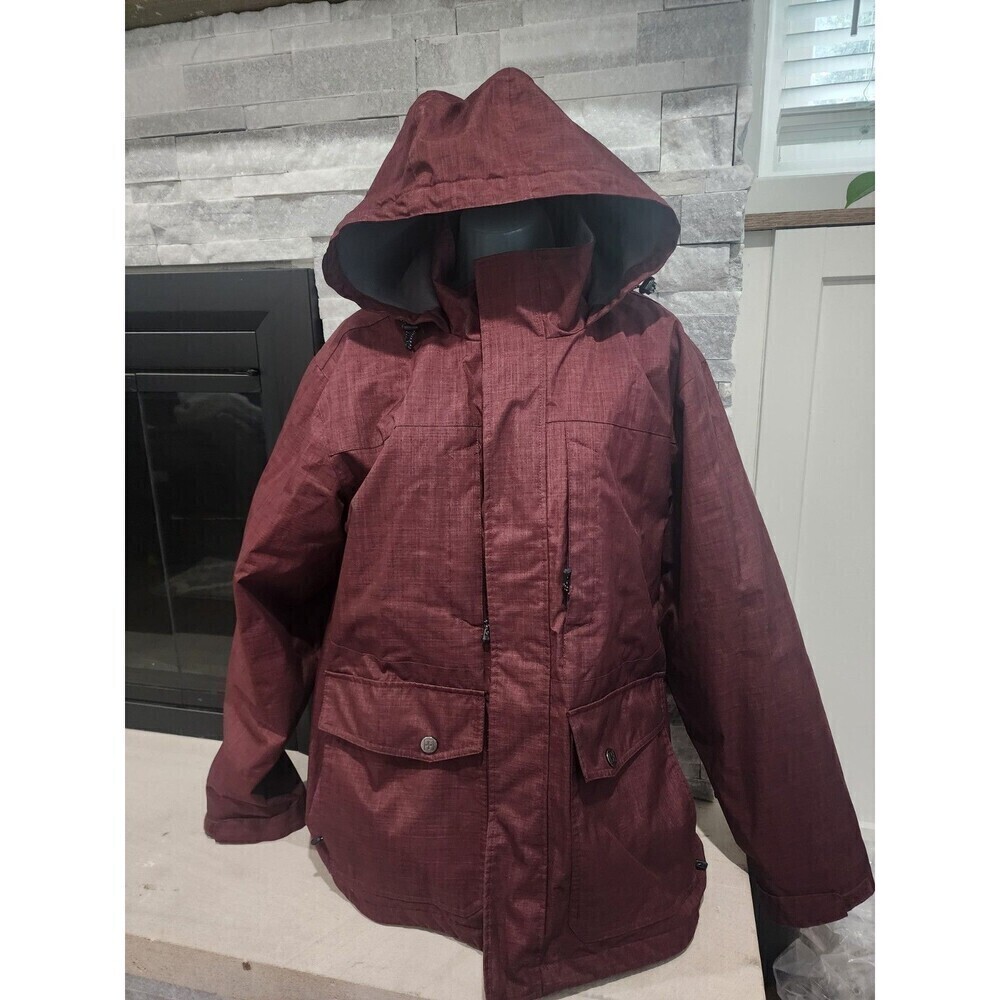 Swiss Tech Men's Coat Peak Technology Small insulated Double Zip + Button Pocket